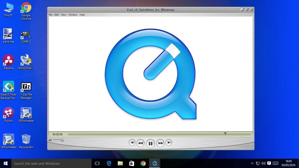 Quicktime for Windows - Mac/Android/PC/iOS