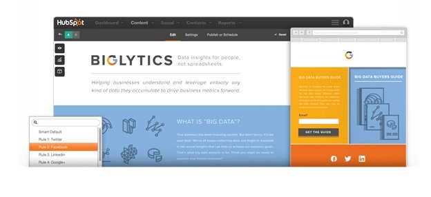 Hubspot landing page