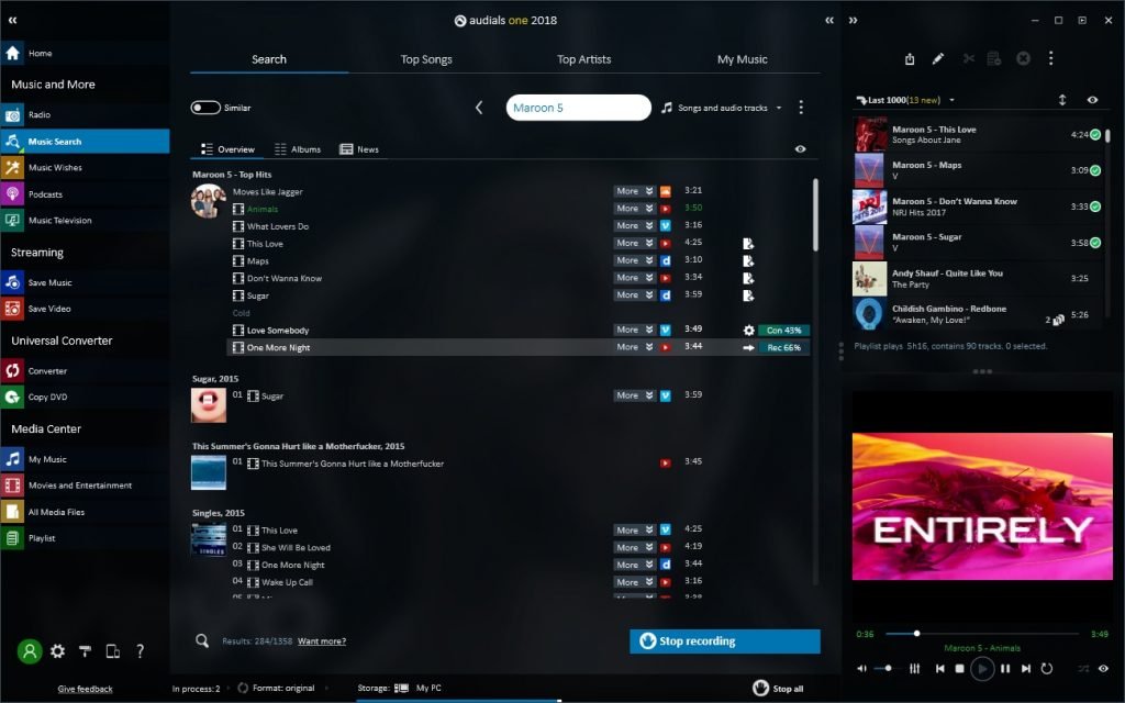 Audials One 2018 - A Complete Media Finder And Management Solution For Windows PCs