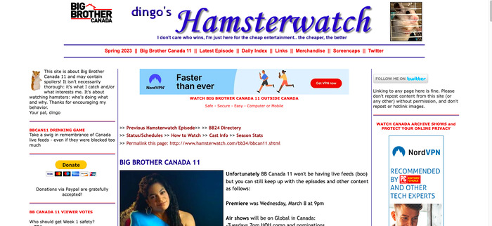 Dingo's Hamsterwatch