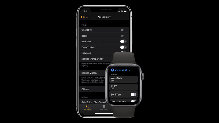 APPLE WATCH ACCESSIBILITY SETTINGS