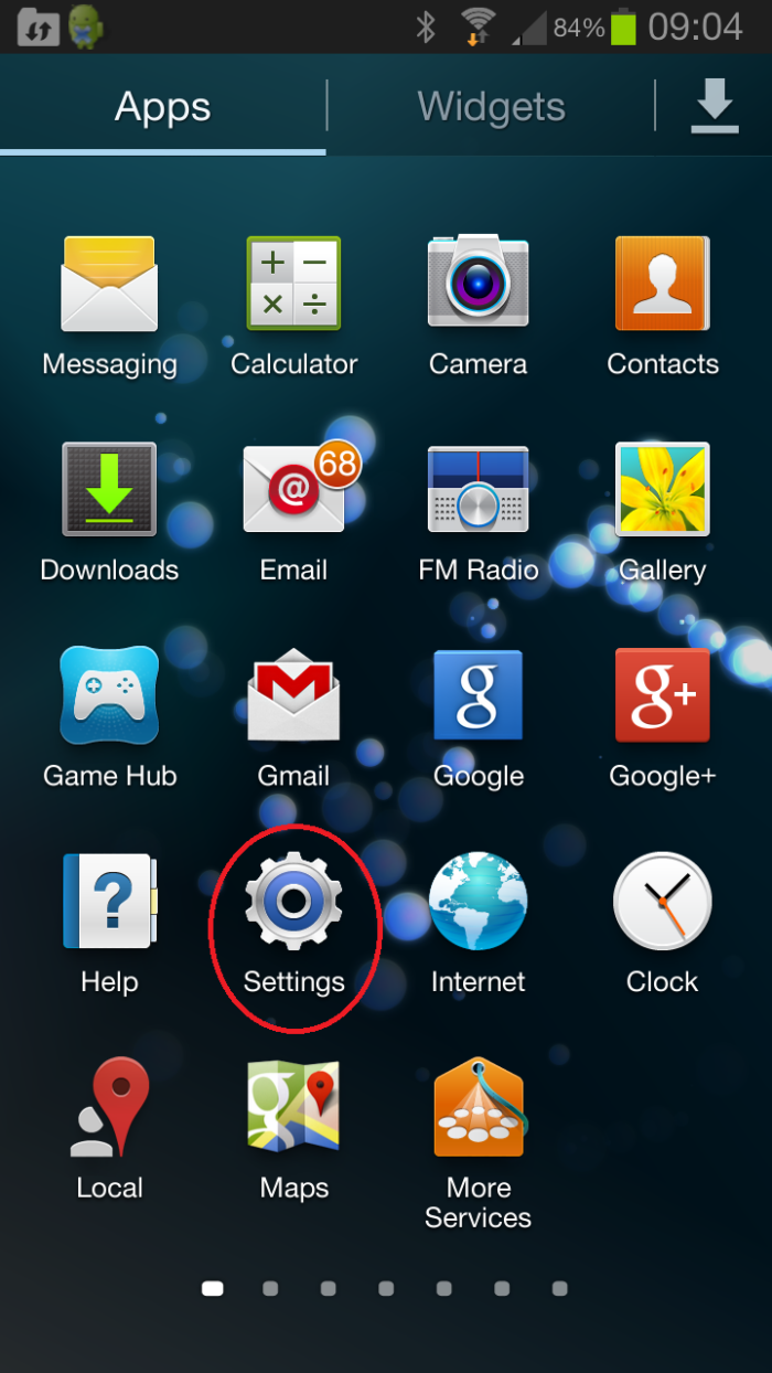 Android Settings app icon