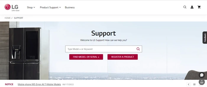 CONTACT LG SUPPORT