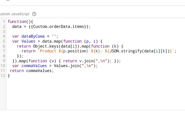 JavaScript custom function addCommas example