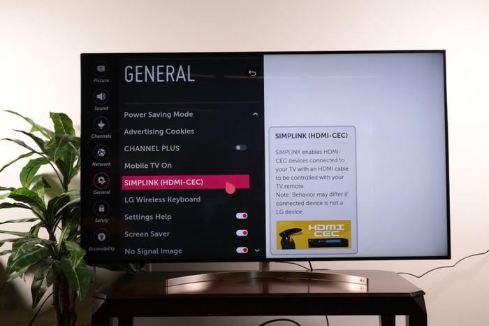 LG TV disable Quick Start and Simplink
