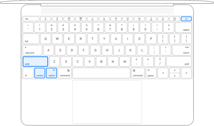 MacBook Pro SMC reset keys