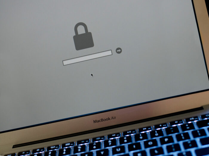 MacBook Pro password entry