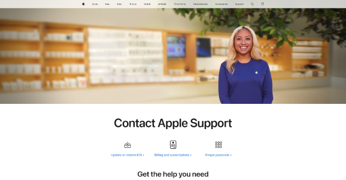 REACH OUT TO APPLE SUPPORT