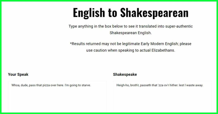 Shakespeare Translator Tools