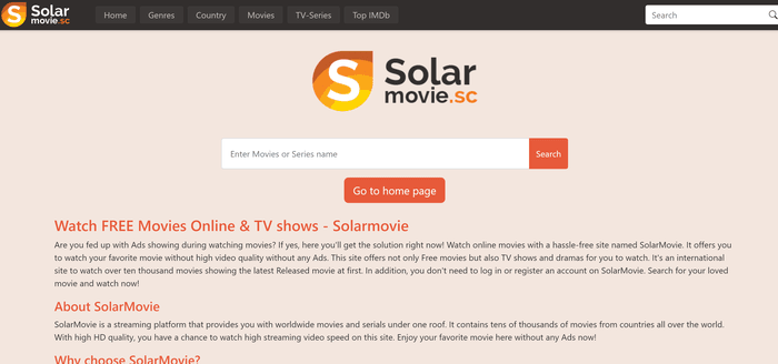 Solar hot sale movies vip