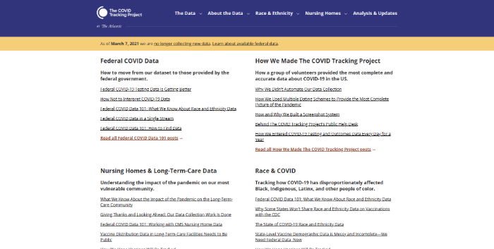 The COVID Tracking Project