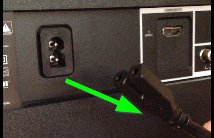 SAMSUNG TV POWER CORD CONNECTION