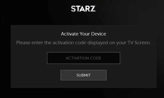 STARZ PLAYSTATION ACTIVATION