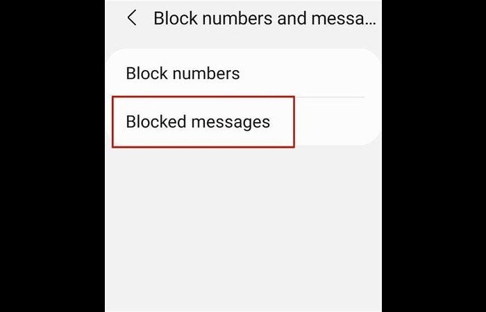 blocked messages storage