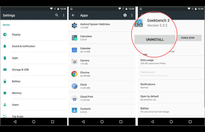uninstall and reinstall the app on a smartphone