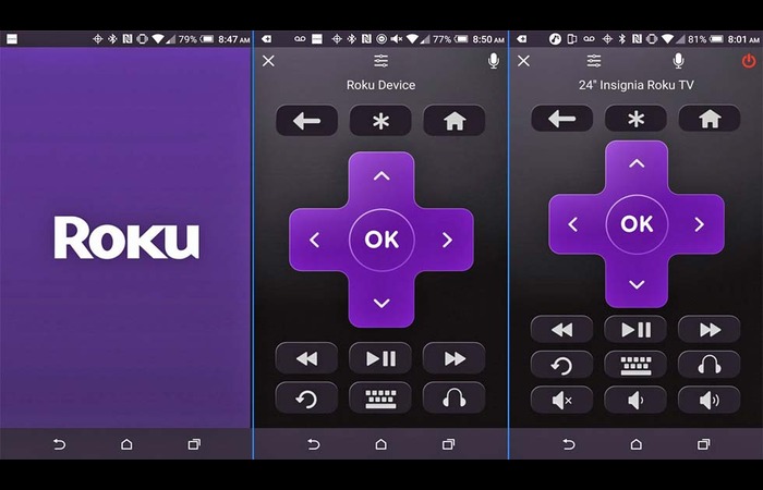 using Roku Remote app
