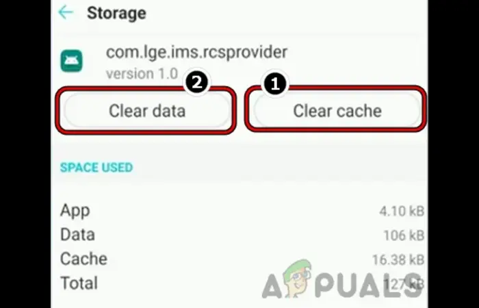 Clear Cache and Data LG IMS
