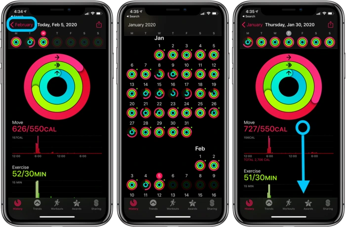 Finding Workout Data in Apple Fitness
