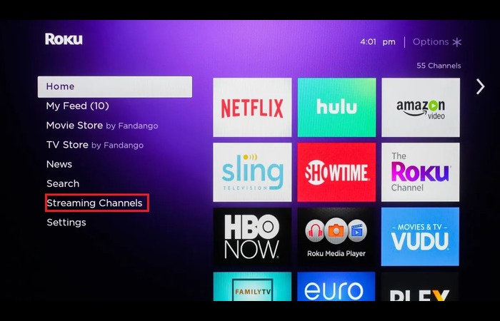 ROKU HOME SCREEN STREAMING CHANNELS