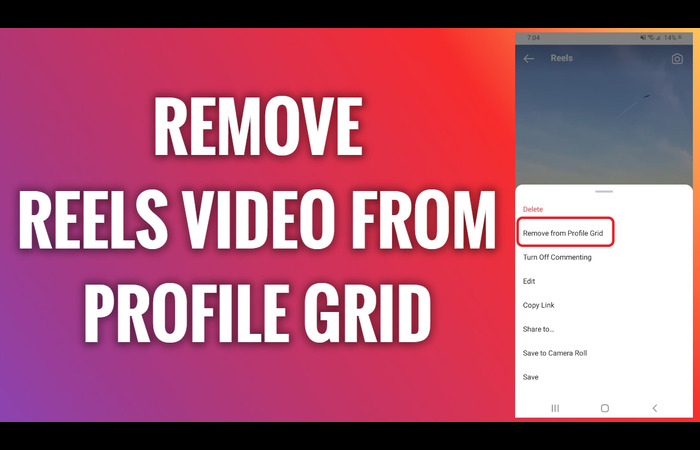 Remove Reel from Instagram Profile Grid