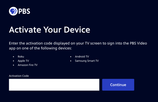 Activate pbs.org On Roku