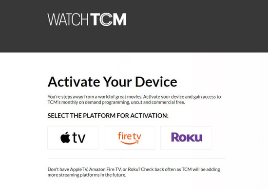 Activate tcm On Roku