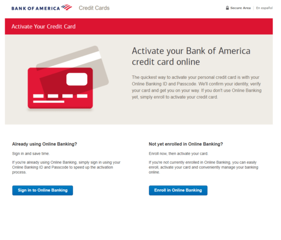Activate BankOfAmerica