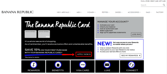 How to Activate Banana republic.com Card With Banana republic.com App