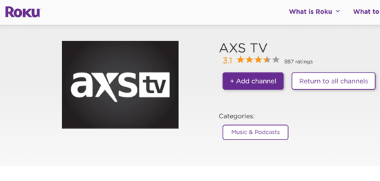Activate Axs.tv On Roku