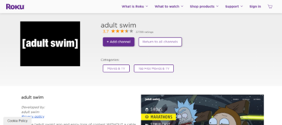 Activate adultswim.com On Roku