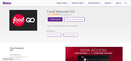 Activate foodnetwork.com On Roku